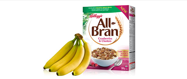 Kellogg's All-Bran* Cereal + Bananas coupon