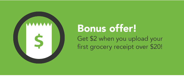 Upload your first receipt (of $20 or more) coupon